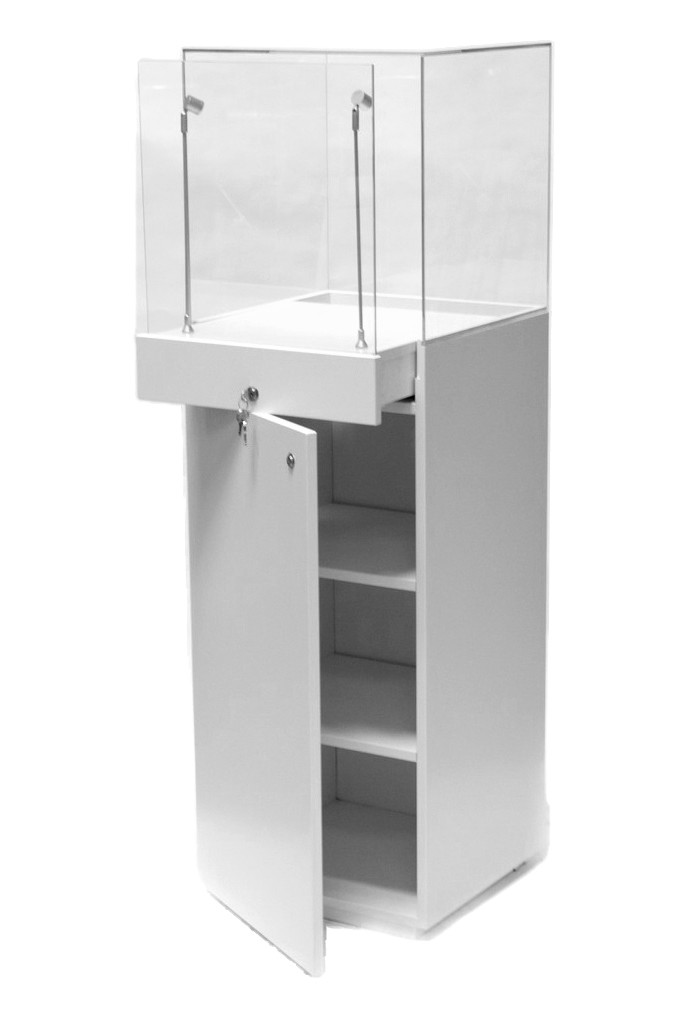 showcase plinth white