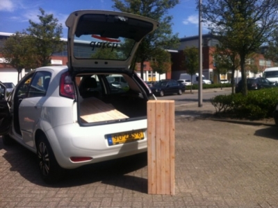 16 plinths in one Fiat Punto?